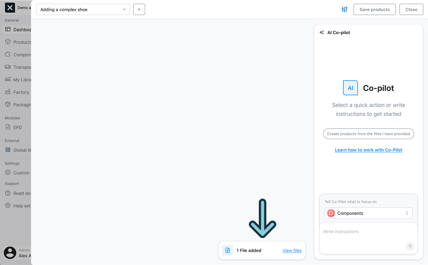 Image of the Co-Pilot file bar
