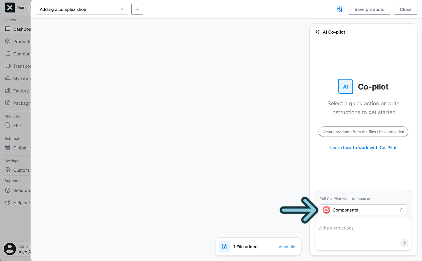 Image of the Co-Pilot focus area selector