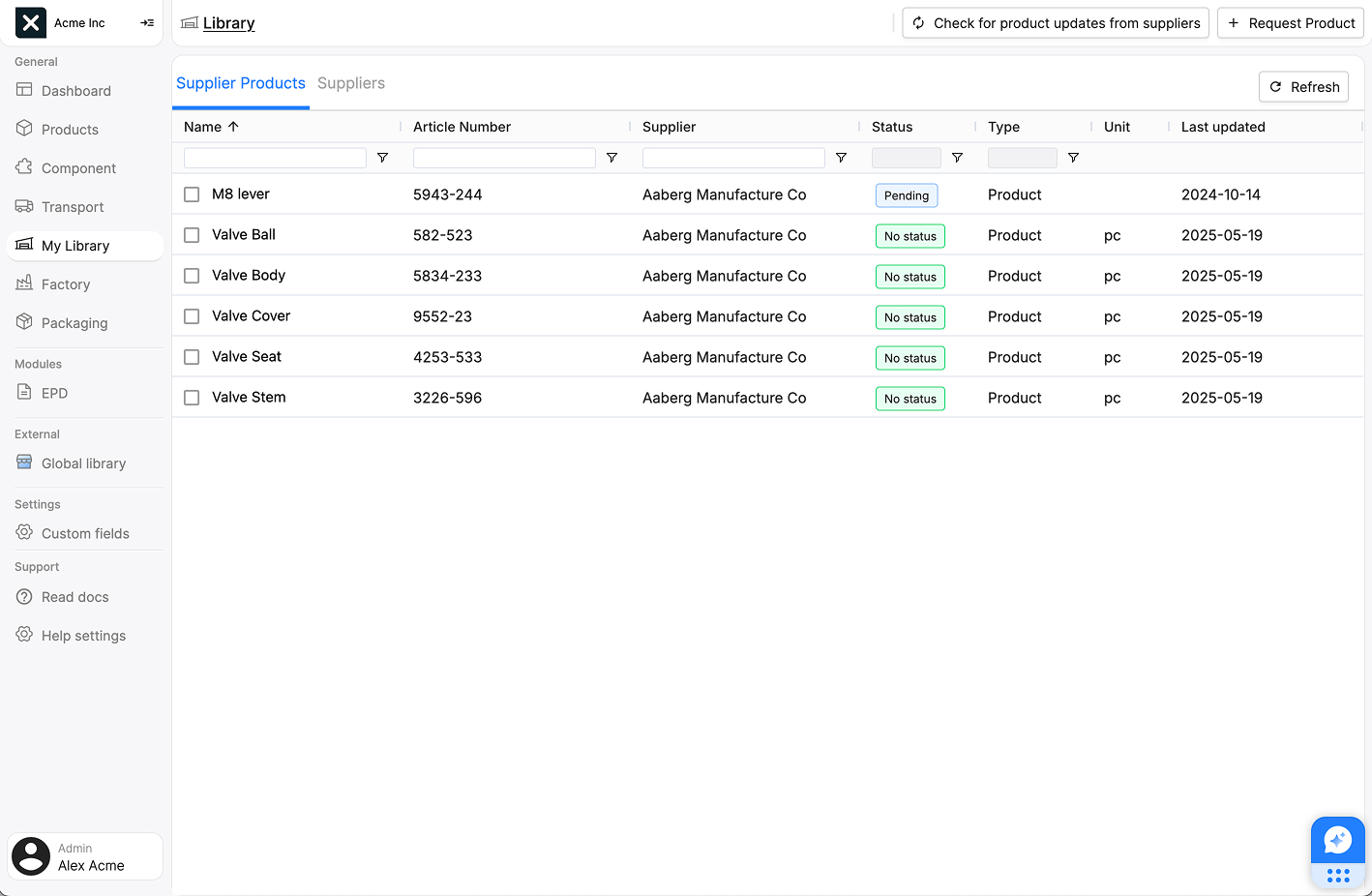 Picture of the My Library page