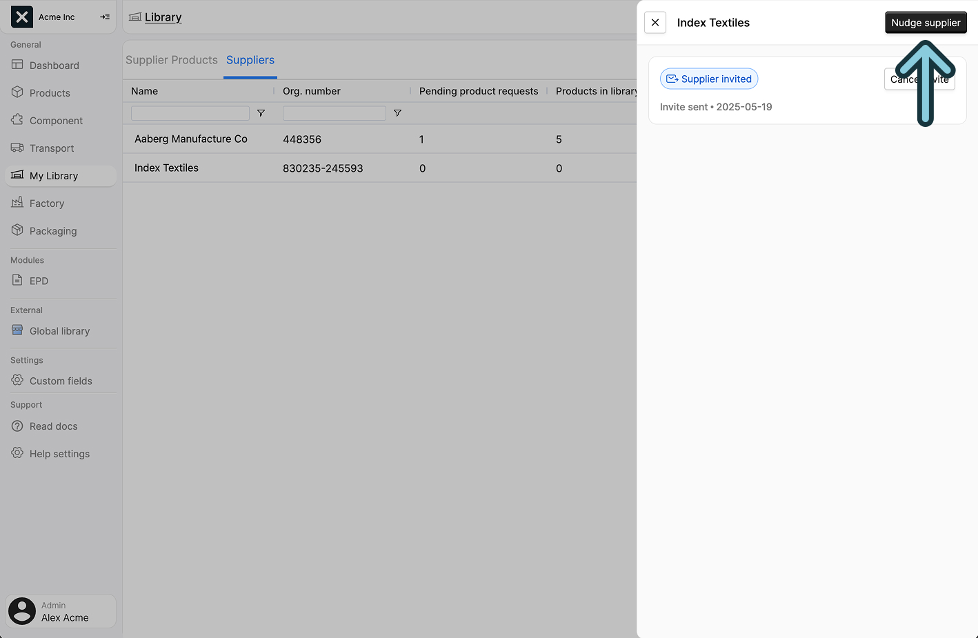 Image of the nudge supplier button