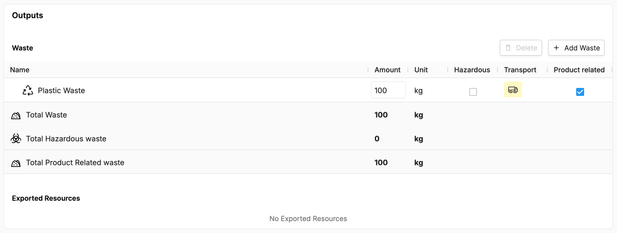 Image of the outputs section