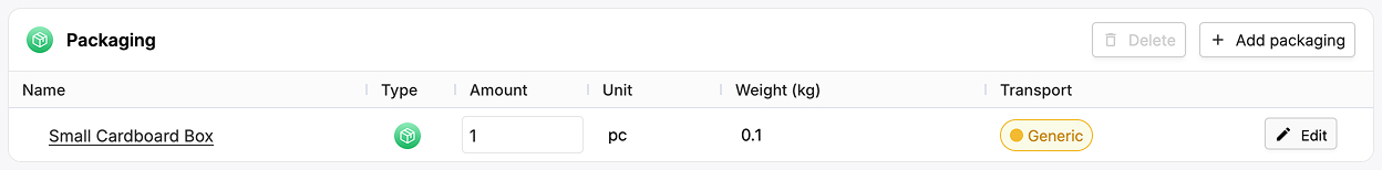 Image of the added packaging